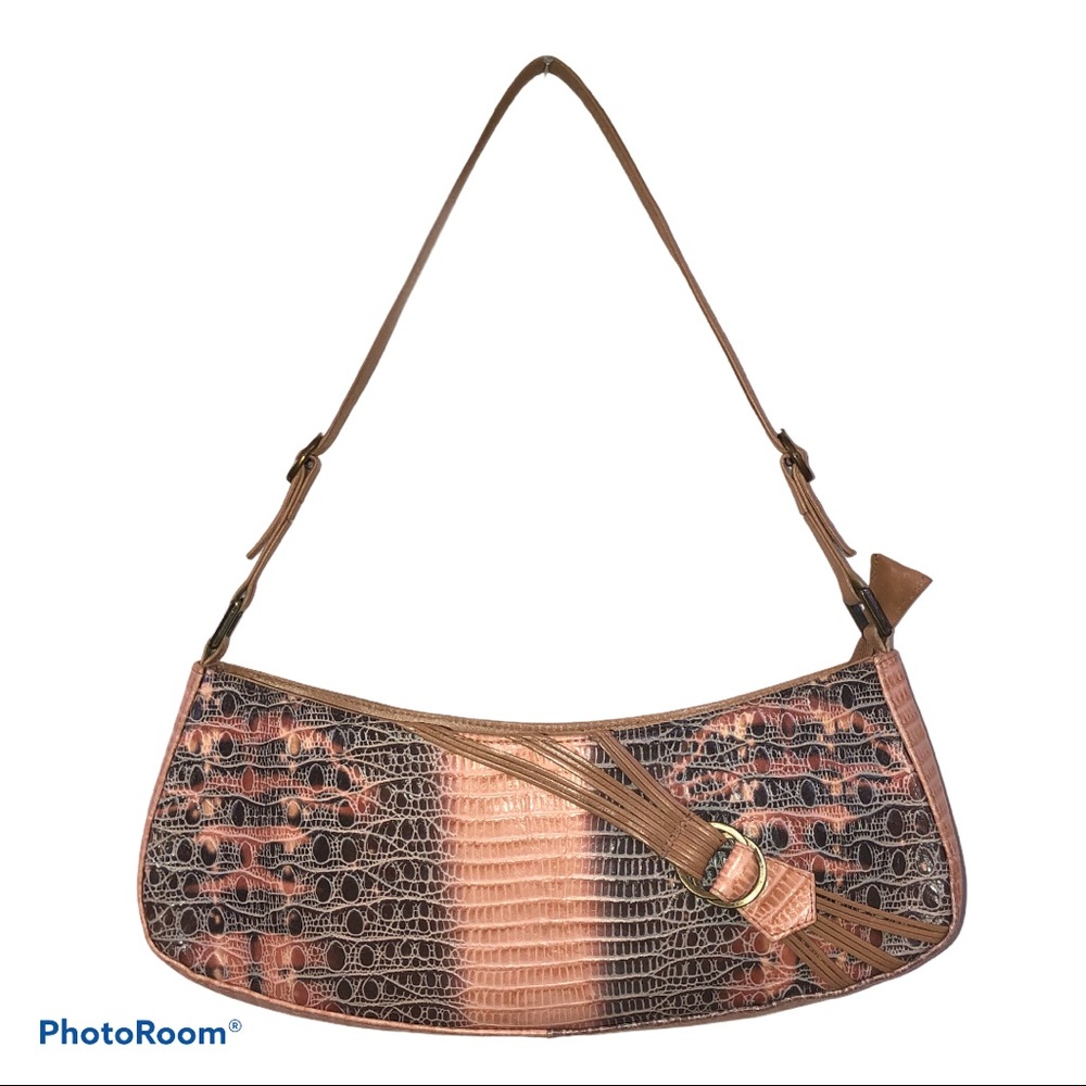 Melian Exotic Reptile Tan Shoulder Purse